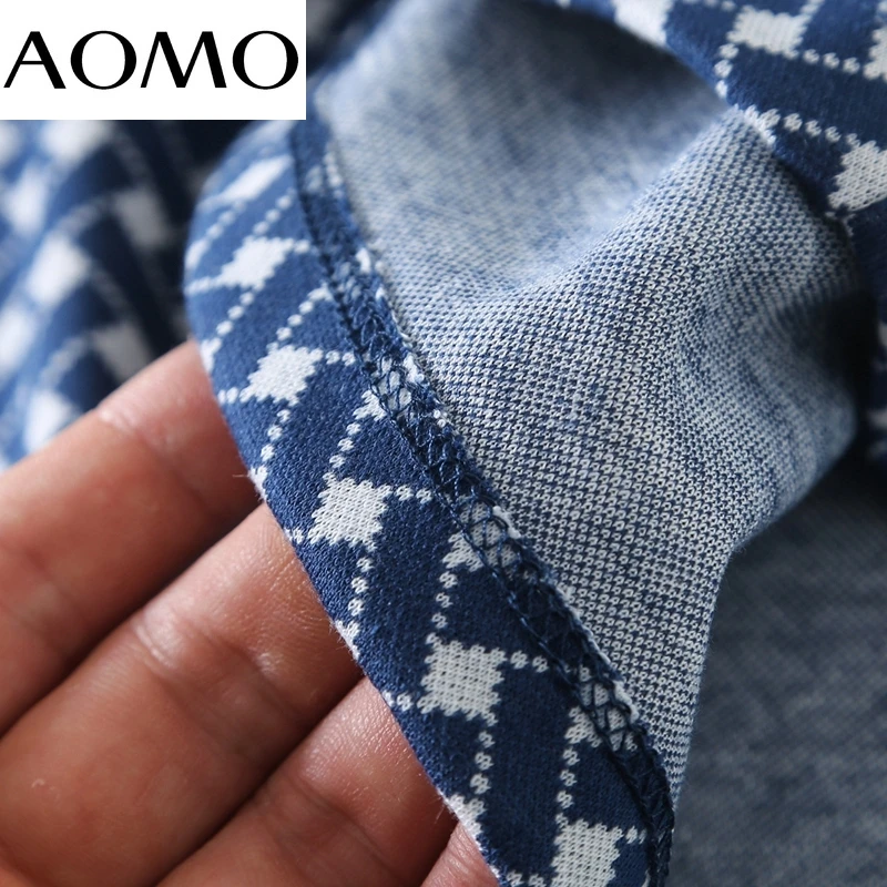 

AOMO 2021 Women Geometry Pattern Knit Skirts Faldas Mujer Zipper French Style Female Mini Skirt 6H87A