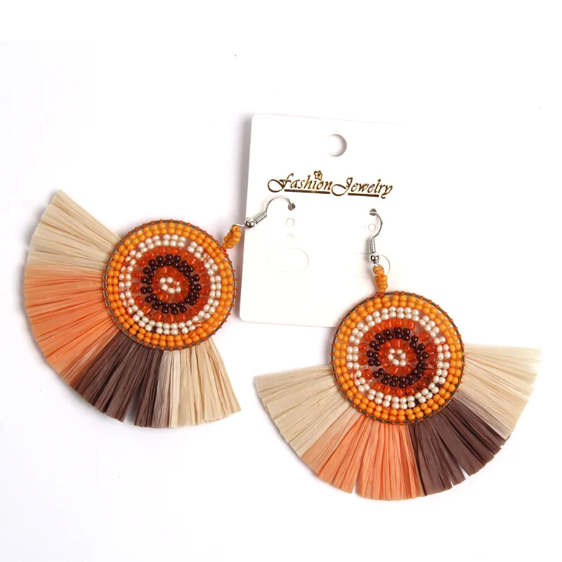 

High Quality Korean Fashion Design Sense Small Beads Earrings for Women Beaded Earrings Holiday Style Earring Drop Shipping