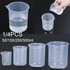14 шт. пластиковая мерная чашка кухонный дозатор для выпечки кувшин для жидкости лабораторный стакан мерная кружка 4 размера