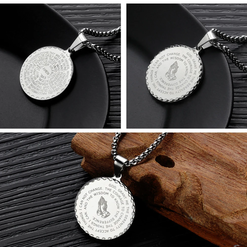 Женский и мужской изысканный круглый кулон с длинными молящимися руками