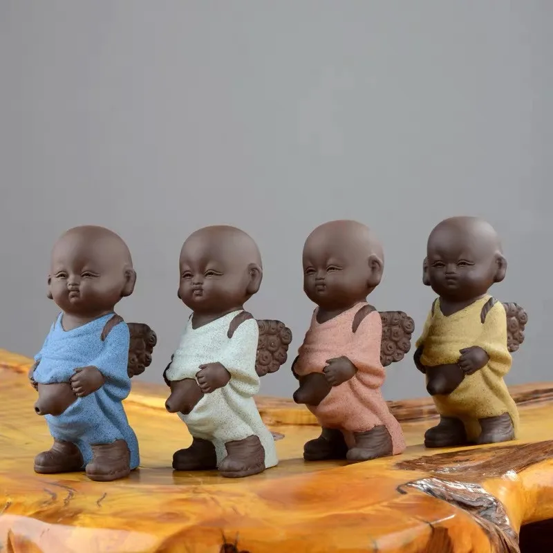 Креативный Фиолетовый Глиняный чай фигурки домашних животных статуэтки Будды