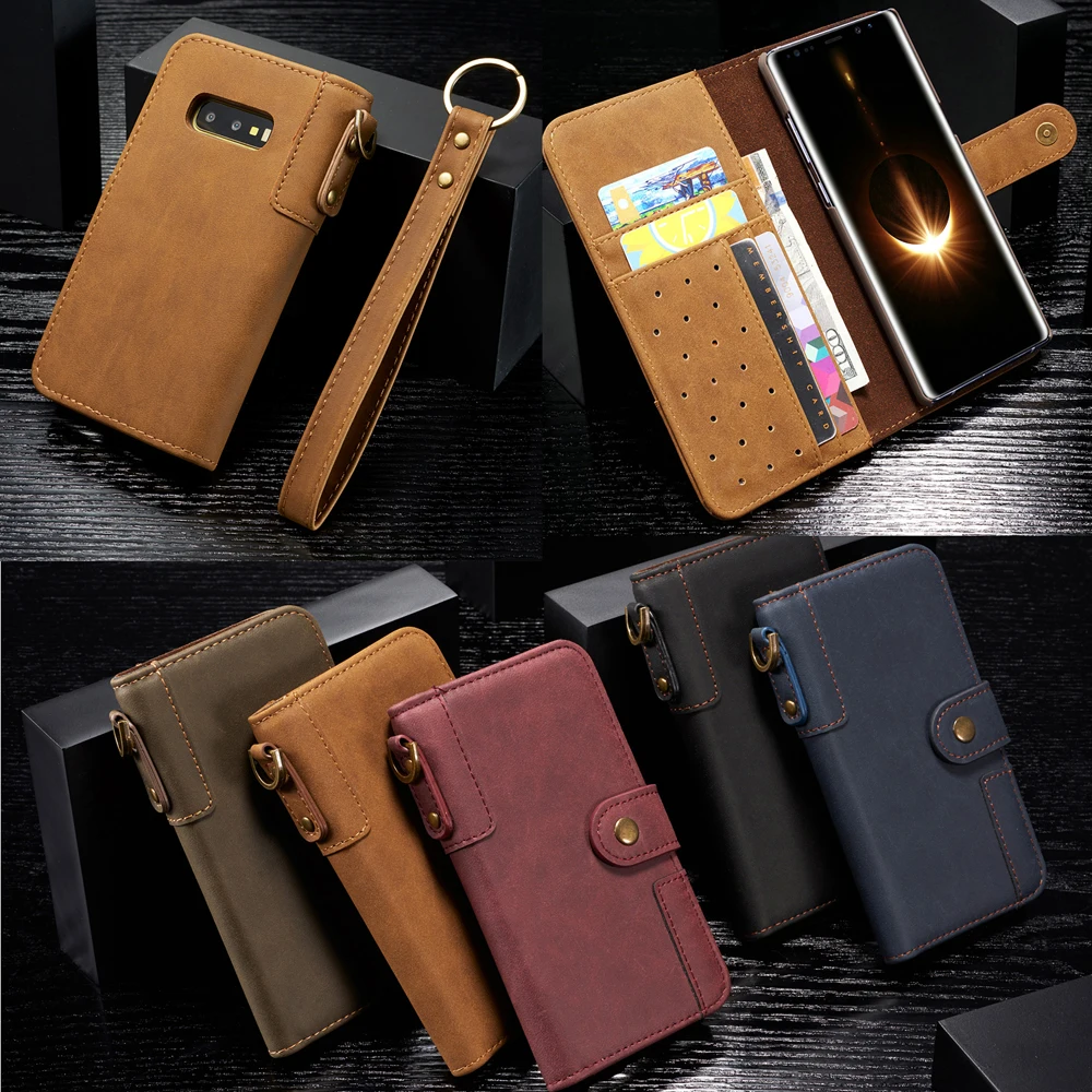 

Luxury Wallet Bag Phone Case For Samsung Galaxy S10 / S10Plus / S10E / Note 10 / Note 10Plus Pocket Card-Slot Magnetic Cover