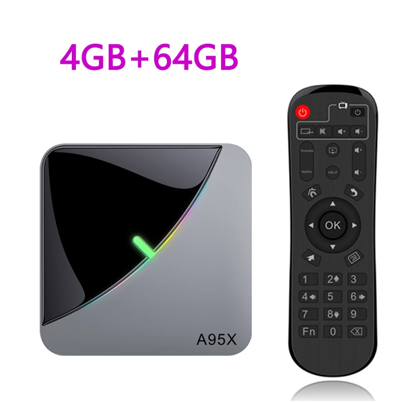 4GB 64GB A95x F3Air Смарт ТВ приставка Android 9,0 ТВ приставка S905 x3 4G 64G 8 k четырехъядерный телеприставка медиаплеер Поддержка IP tv PK X96 MAX HK1MAX - Цвет: 4GB 64GB