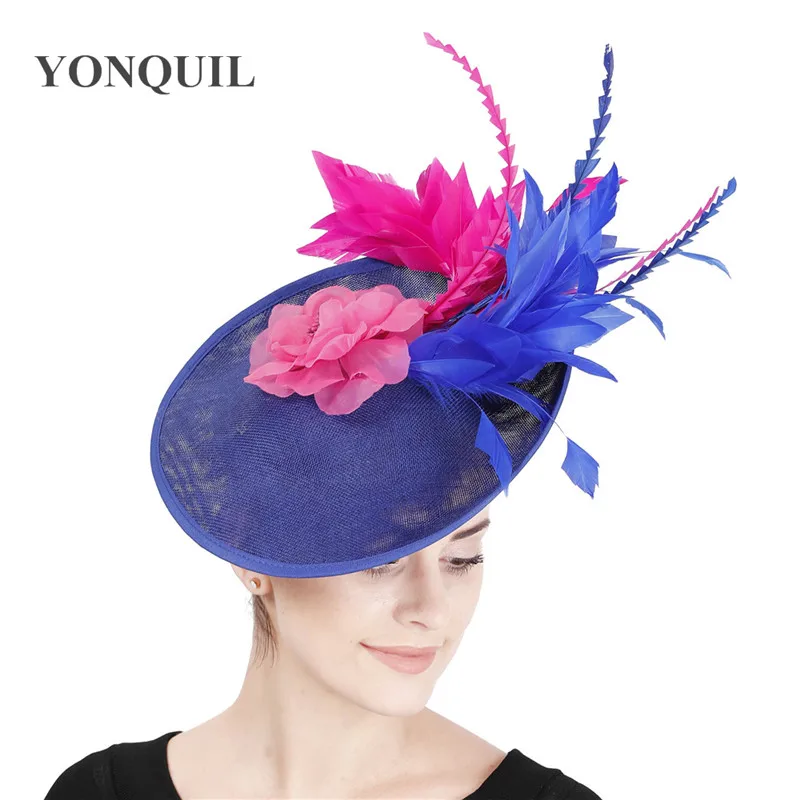 

Nice Big Charming Vintage Derby Party Hat Fascinator For Women Gorgeous Headpiece Flower Show Race Hair Accessories Headband