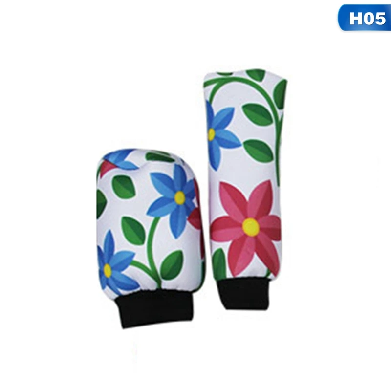 

2Pc/Set Sunflower Printed Car HandBrake Parking Brake Case Gear Shift Case Cover Kits Handbrake Protective Case Gear Lever Cover