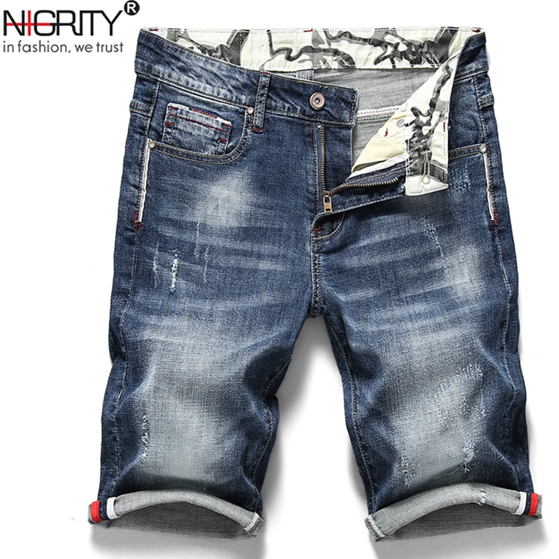 2020 новые летние модные брендовые качественные мужские рваные джинсовые шорты 100%