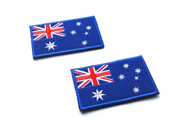 Вышитая Австралийский флаг нашивка с символикой страны крюк тактические военные