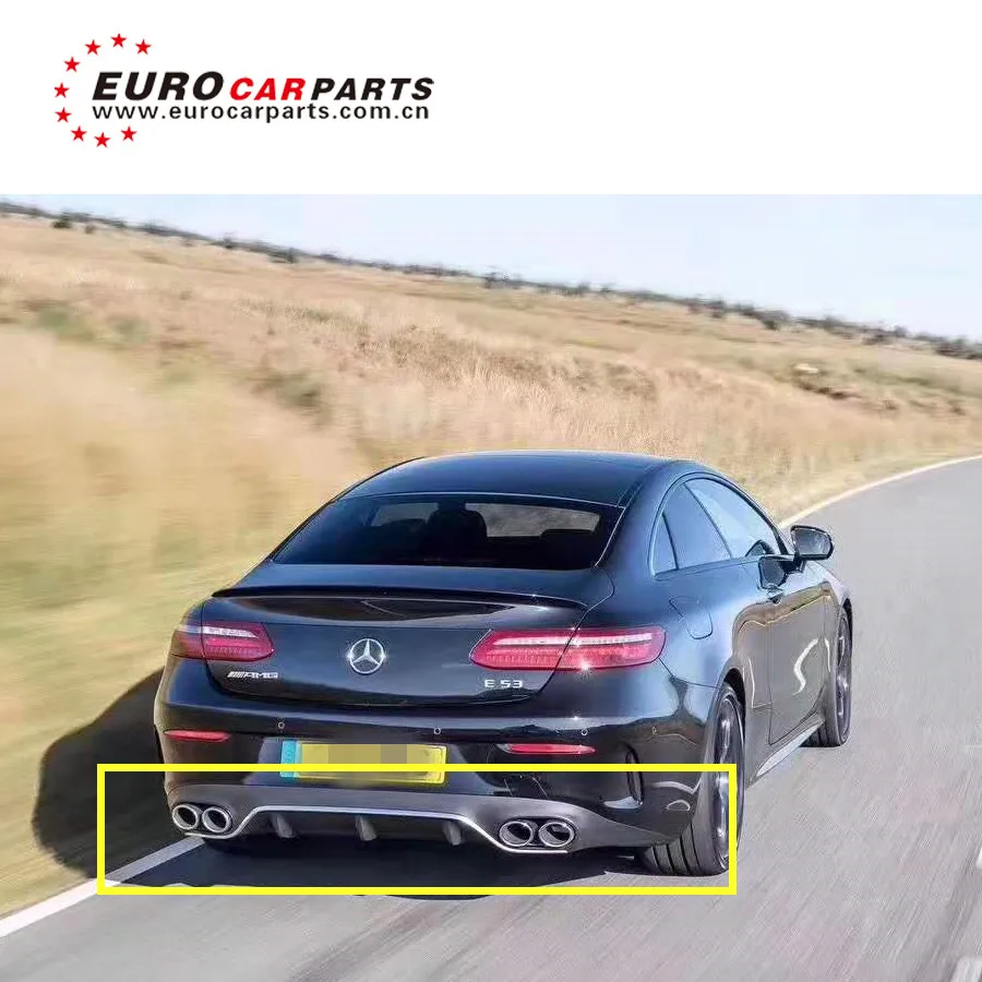 2019 E класс C238 E53 диффузор для к заднего бампера с наконечниками выхлопа