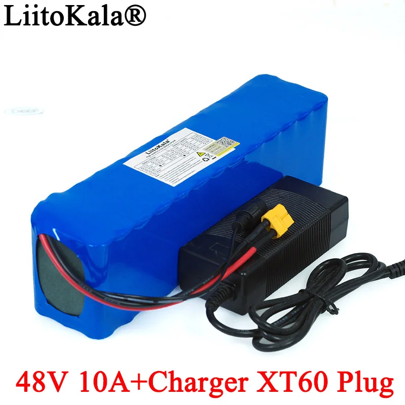 

LiitoKala E-bike battery 48v 10ah 18650 li-ion battery pack bike conversion kit 1000w XT60 plug + 54.6v 2A Charger