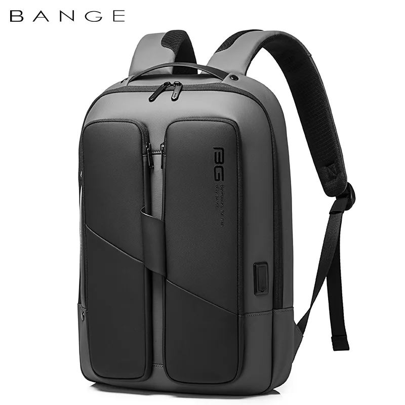 BANGE 2021 High-end Men Backpack Casual Business Travel Bag Male Multi-function Large Capacity Laptop Bag With USB Charging