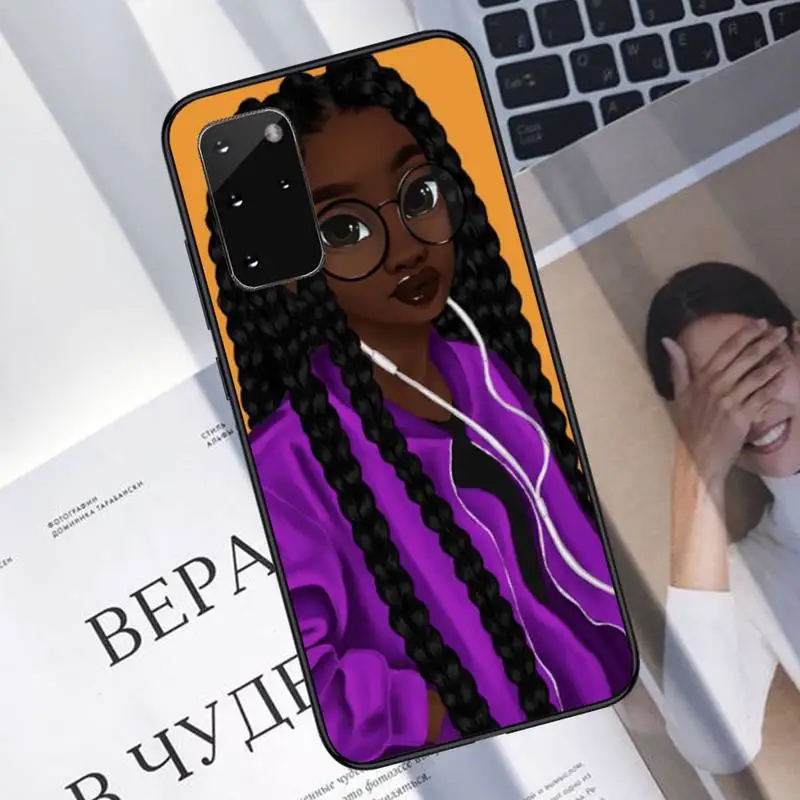 

Beautiful Afro Girls Phone Case For Samsung galaxy S 7 8 9 10 20 edge A 6 10 20 30 50 51 70 note 10 plus