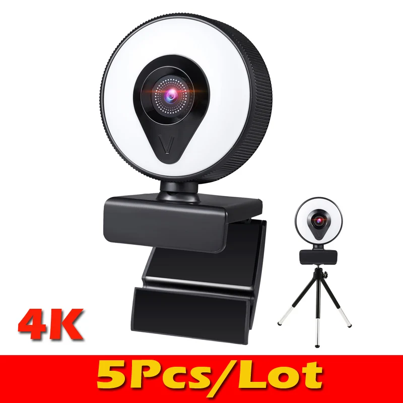 

Веб-камера Autofoucs 4K 1080P 1K 480P 5 шт., веб-камера для ПК, компьютера, планшетофон 2K Full HD, веб-камера с микрофоном