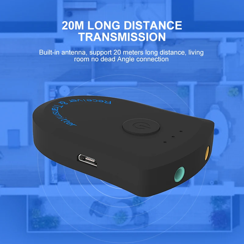 Беспроводной аудиопередатчик с Bluetooth приемником 3 5 мм Hi Fi разветвитель звука