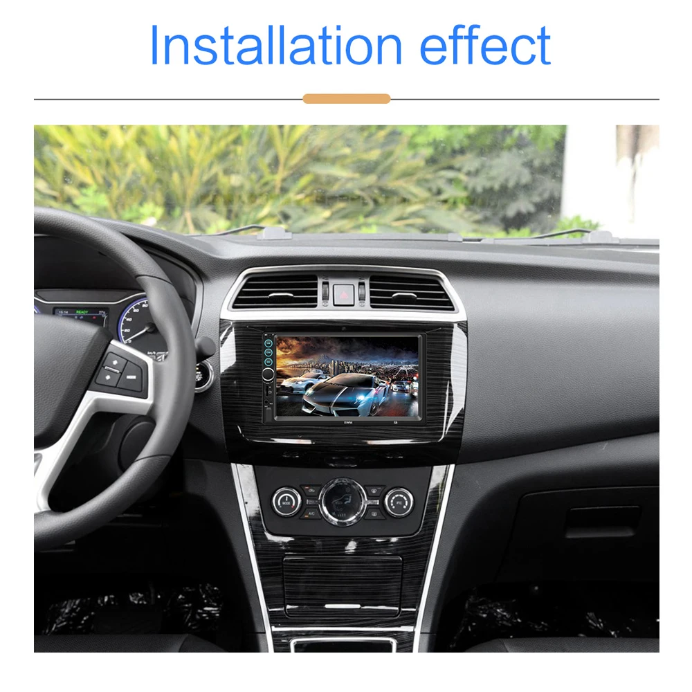 Podofo Автомобильный мультимедийный плеер авторадио 2 Din 7 &quotBluetooth стерео радио