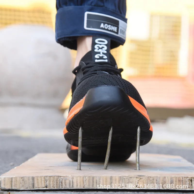 Сверхлегкие рабочие защитные ботинки со стальным носком Мужские дышащие уличные