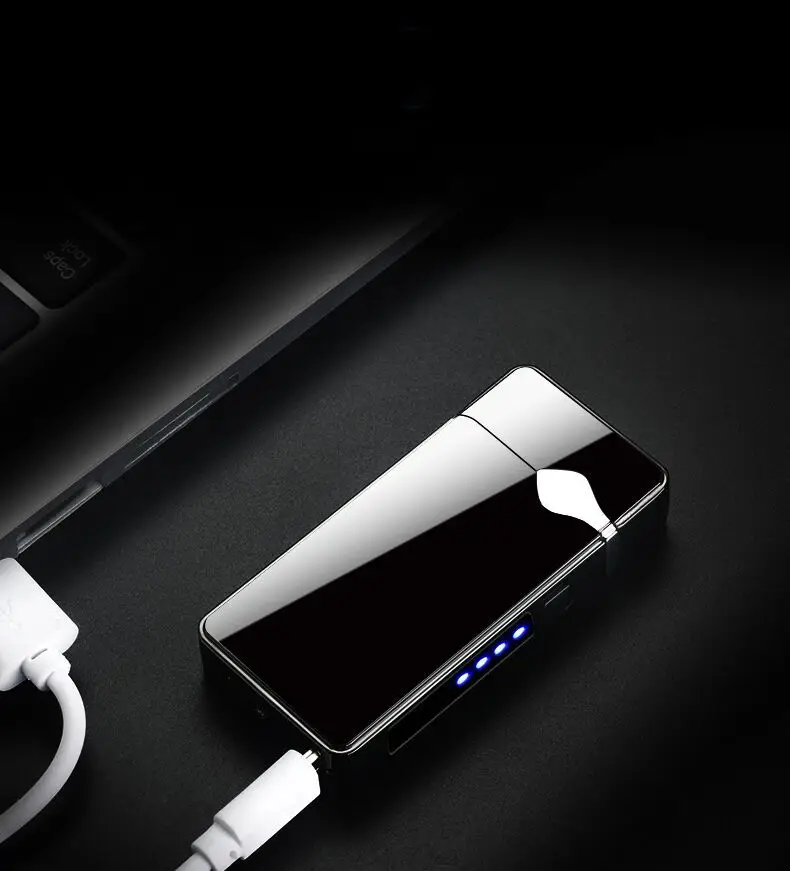 Металлический Usb зарядка дуговой плазмы Электрический Импульсный Зажигалка электронные гаджеты для мужчин Рождественский подарок