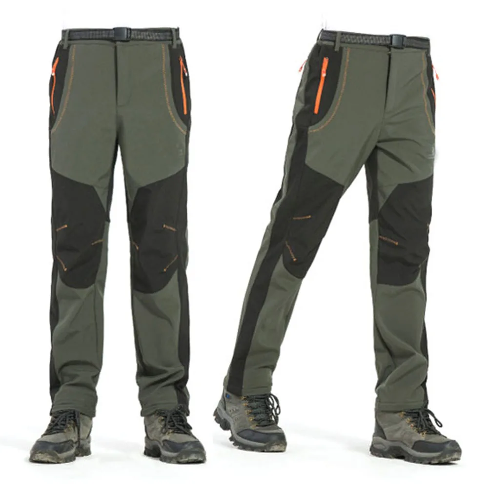 Men army green Мужские 4XL новые штаны для походов, походов, рыбалки, кемпинга, альпинизма, бега, брюки размера плюс, больше размера d, водонепроницаемые штаны для улицы - Цвет: Men army green
