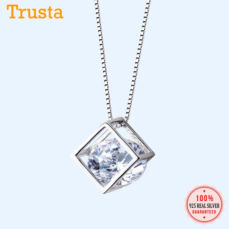 Trustdavis 100% 925 Твердые ювелирные изделия из настоящего стерлингового серебра