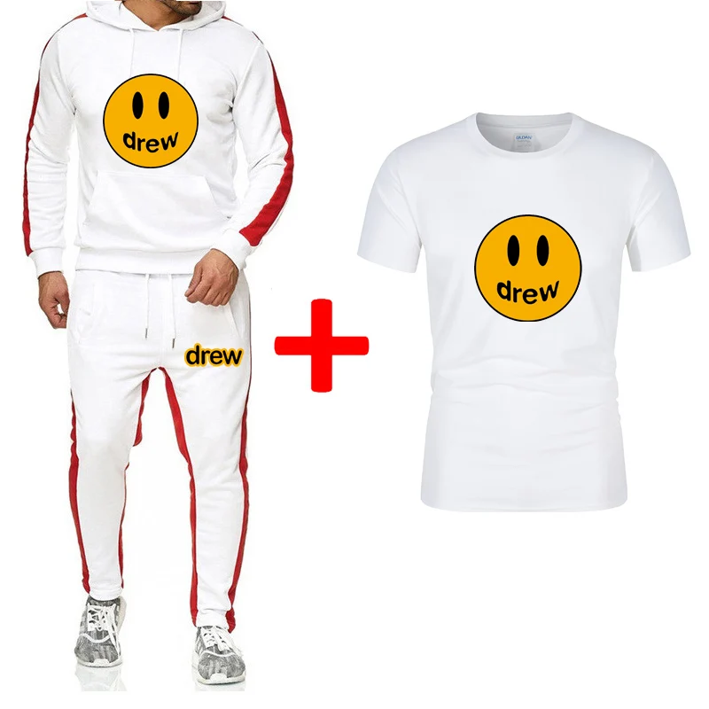 Модная толстовка с капюшоном для Джастина Бибера Drew House Smiley женская и Мужская