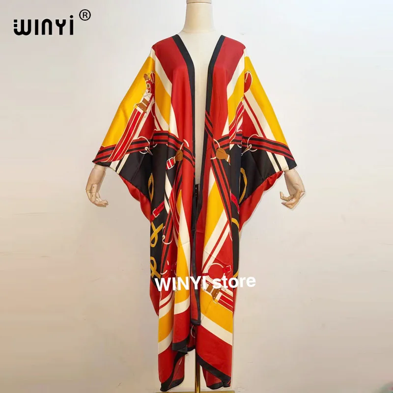 Дубай Sunmer 2021 WINYI женский кардиган пальто Свободное длинное платье коктейвечерние