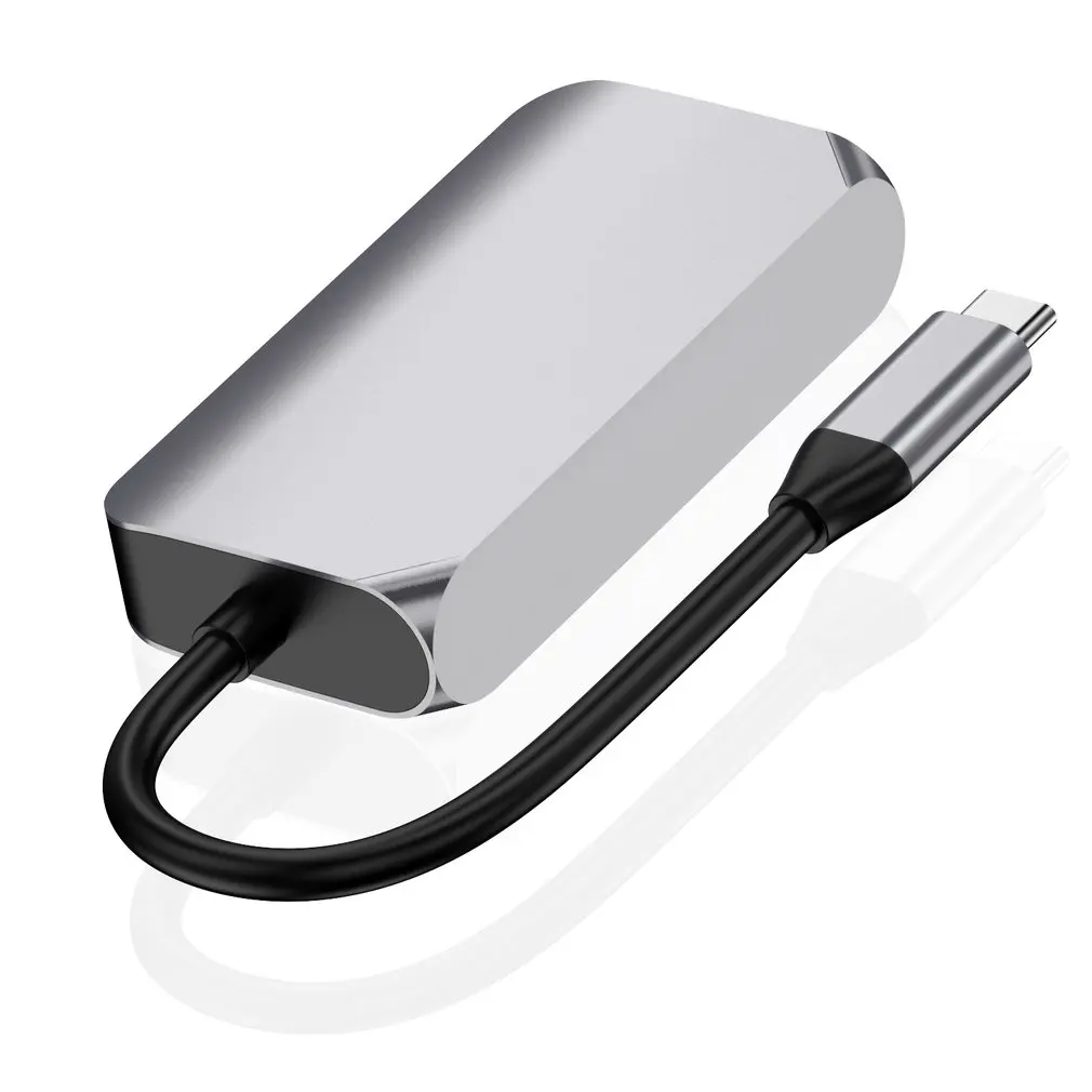 4-в-1 Тип с разъемами типа c и HDMI 4K VGA Hub Многофункциональный Док-станция Plug And Play