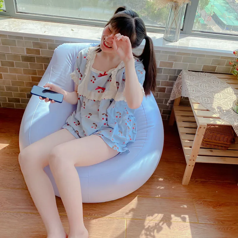 Online Şişme Sofa Süper Rahat Uyku Tulumu Kamp Taşınabilir Plaj Yatağı Hava Salonu Katlanır Açık Sandalye