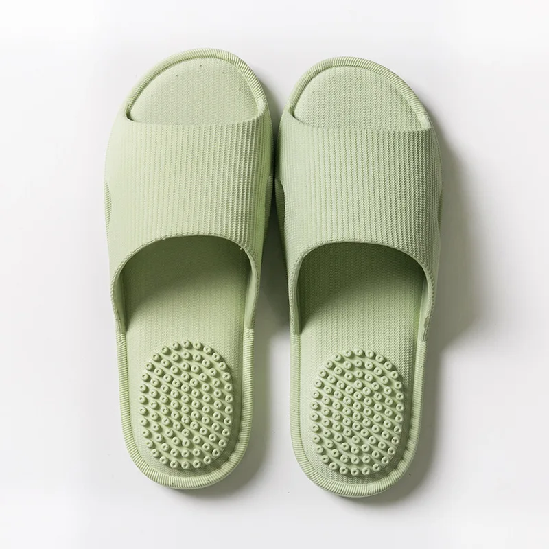 Летние домашние шлепанцы Домашняя Массажная обувь на плоской толстой подошве