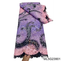 african lace fabric 2021 high quality color printing water soluble guipure laces for nigerian wedding party dressa ml5g239