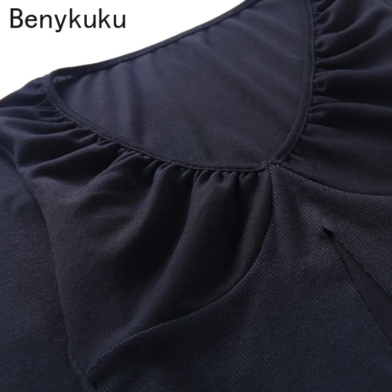 

Deep V-Neck Ruched Long Sleeve Crop Top Women Hem Split Solid Black White Casual Autumn Sexy Slim Elastic Ladies Cropped T-shirt