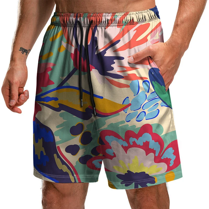 

For the summer of 2021, the new collection of 3D printed sheets of stylish beach loose shorts for hom