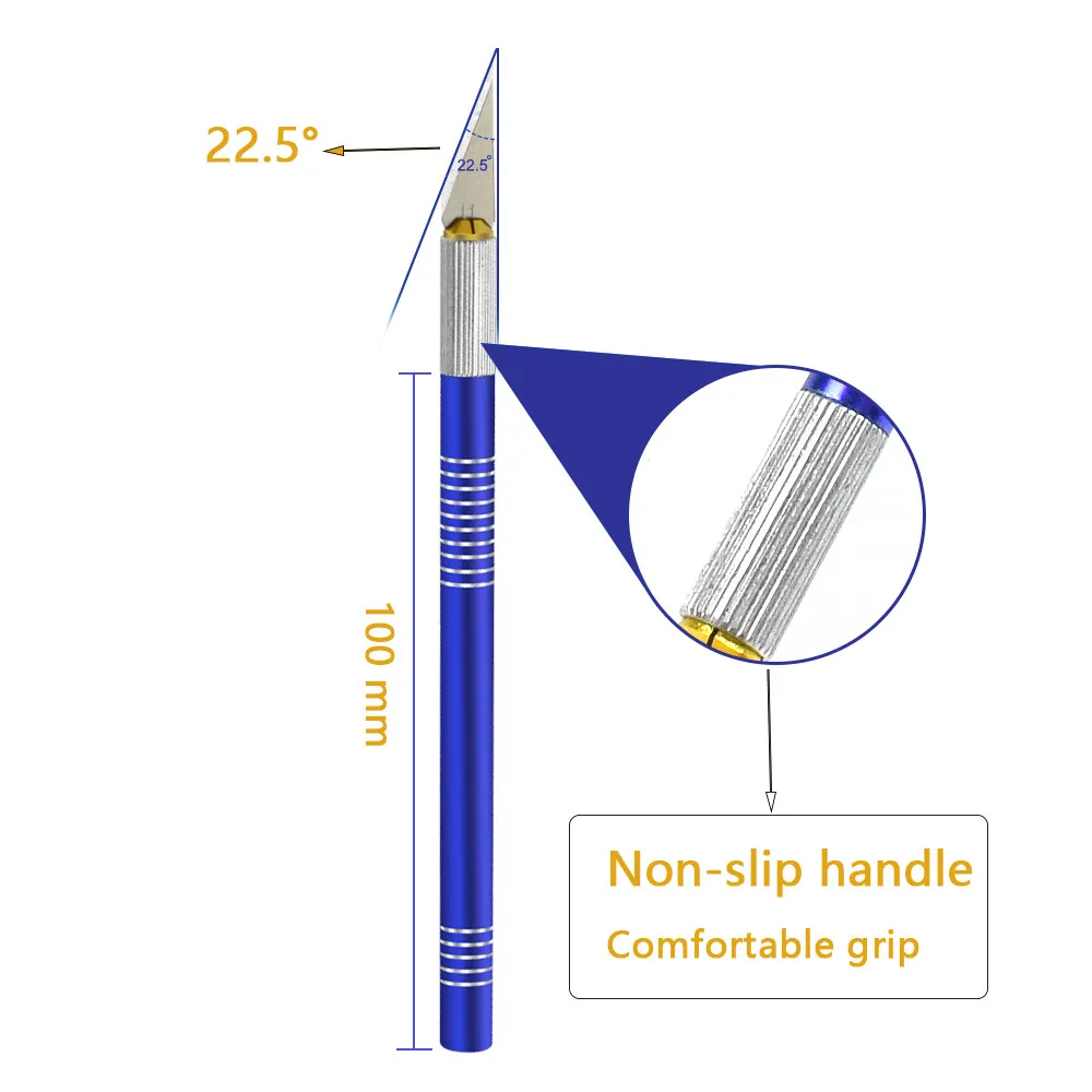 Набор из 19 ножей NEWACALOX из нержавеющей стали для ремонта PCB, кожи, фильмов, ручных работ и многих других видов работ.