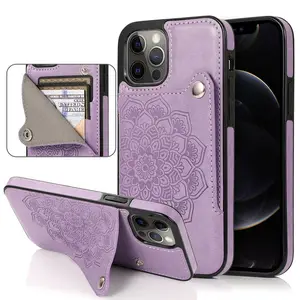 luxury flowers case for iphone 11 12 13 pro xr xs max x 6 6s 7 8 plus 5s se 2020 mini leather card slot stand bumper cover free global shipping