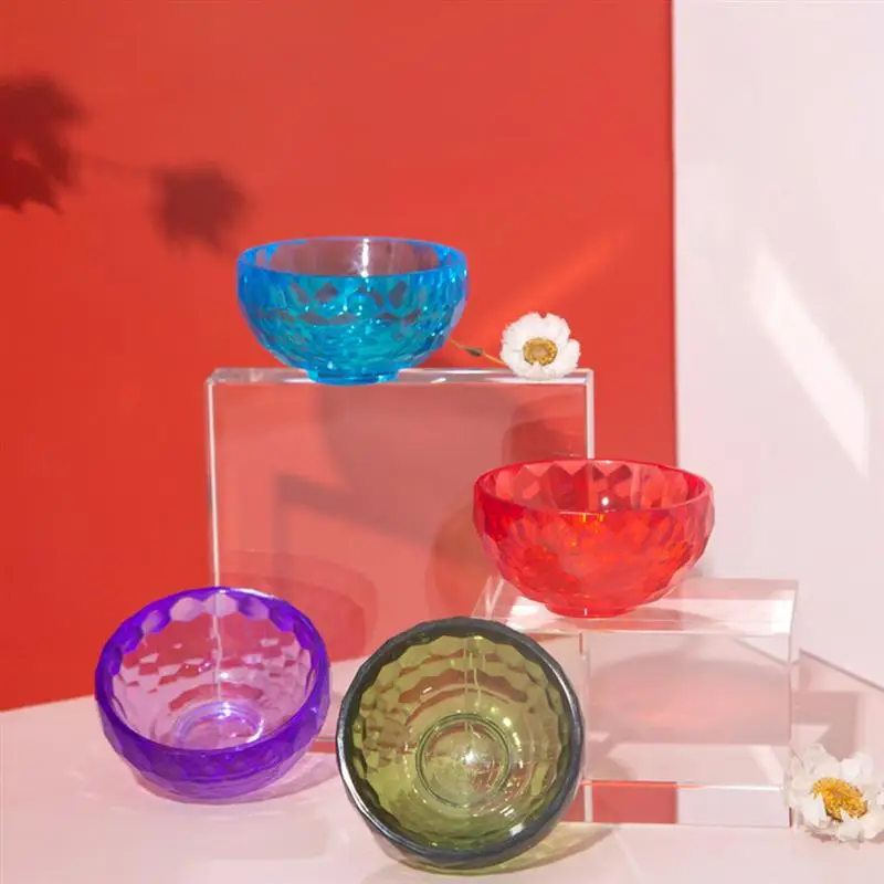 

5Pcs Facial Mask Mixing Bowl Acrylic Bowl Essential Oil Bowl (Random Color)