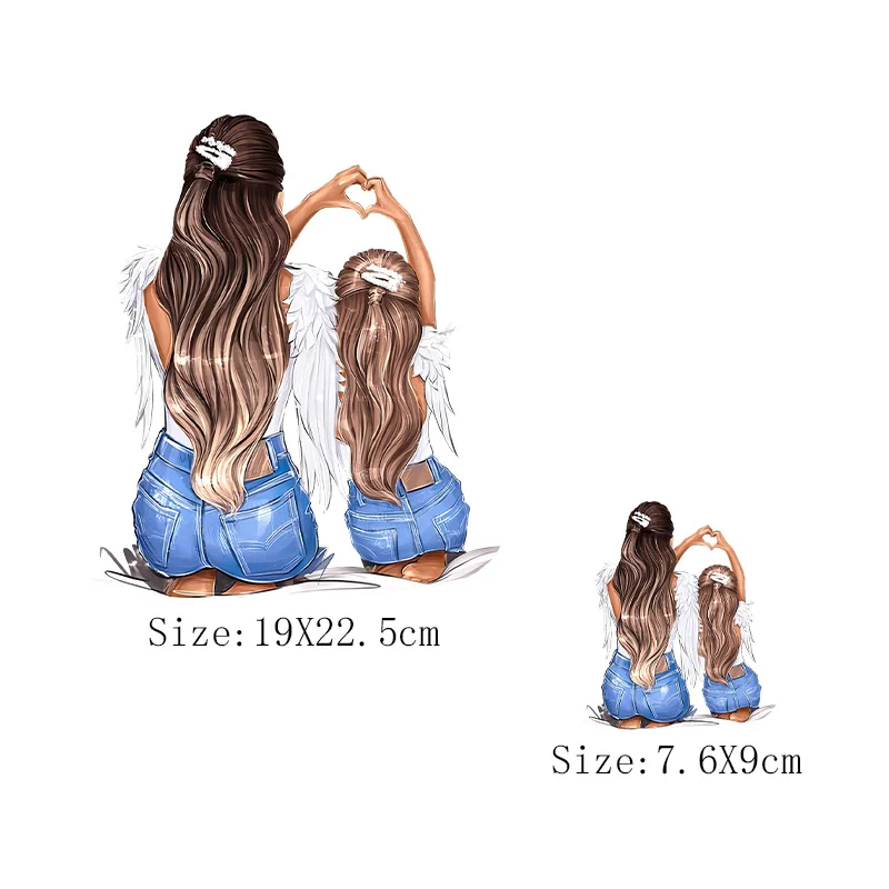 Нашивка ангельская девушка на одежду термо наклейка для мам термонаклейка