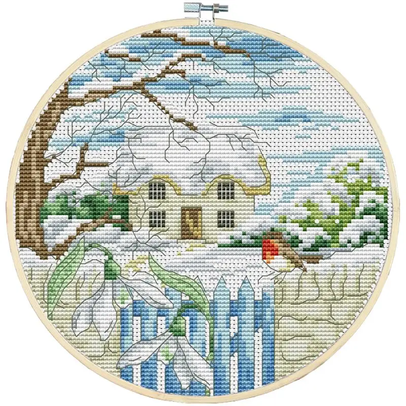 Joy Sunday Four Seasons (весна/лето/осень/зима) 11ct Набор для вышивки крестиком ткань хлопок