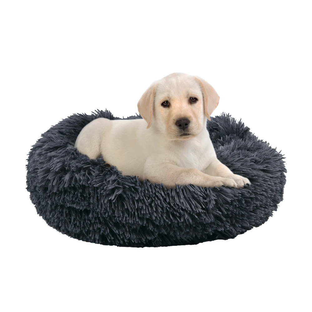 1 шт. круглая кровать для собаки кошки зимний теплый спальный лежак коврик щенка