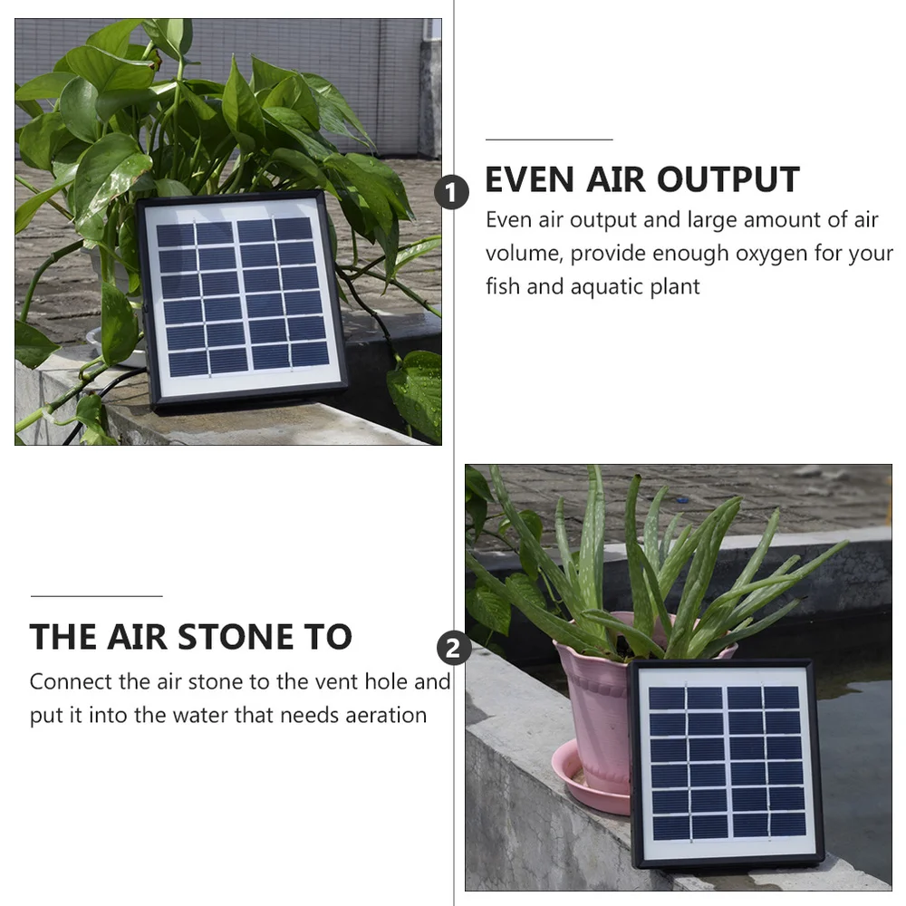 

Solar Powered Oxygen Aerator Dual Hole Aerator Pump Mini Aquarium Air Pump