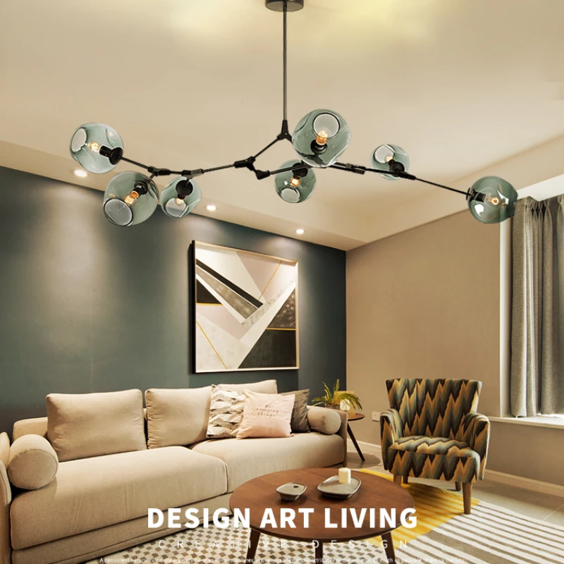 Светодиодная люстра E27 для гостиной столовой спальни кухни современный