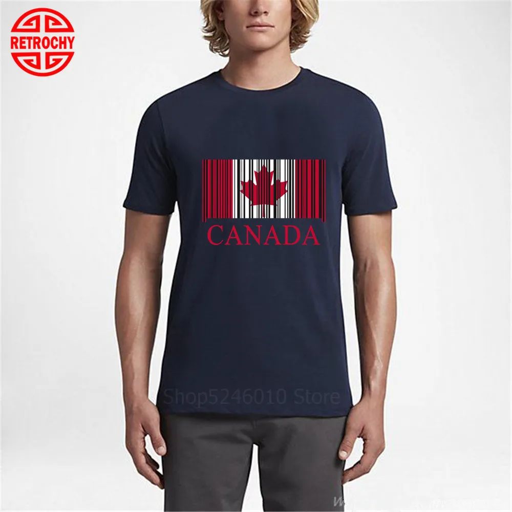 Футболка мужская с принтом канадского флага модная тенниска рисунком Красного