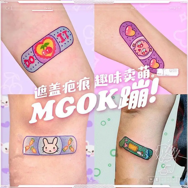 1 шт. 28 шаблонов милые временные татуировки в стиле анимации кавайные водостойкие