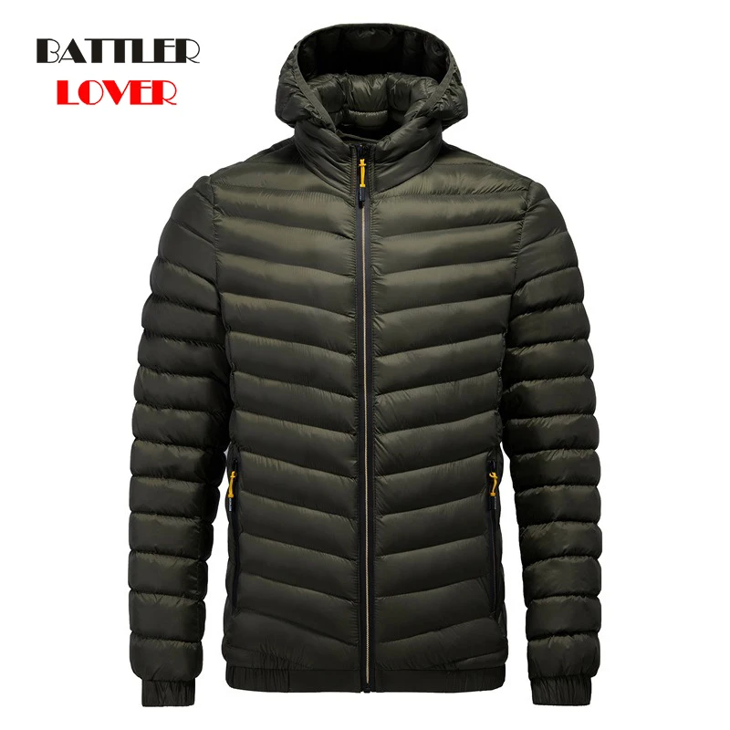 

Мужская зимняя парка с капюшоном, ветрозащитная Модная хлопковая пуховая куртка, Мужская плотная теплая водонепроницаемая одежда, мужская верхняя одежда, пальто