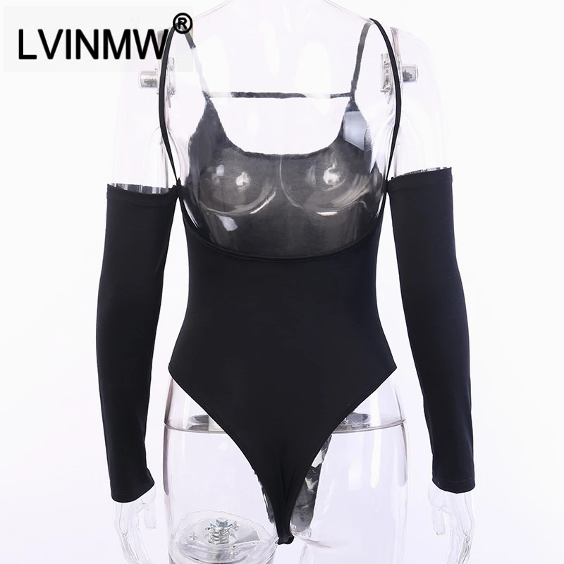 LVINMW сексуальное боди на шнуровке с открытыми плечами осеннее Женское длинным