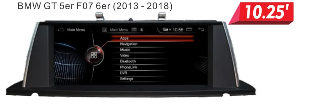 10 25 'ɺndroid 0 автомобильный Dvd-плеер gps Радио-навигация для BMW 5 серии F07 GT 6ER 2009-2018