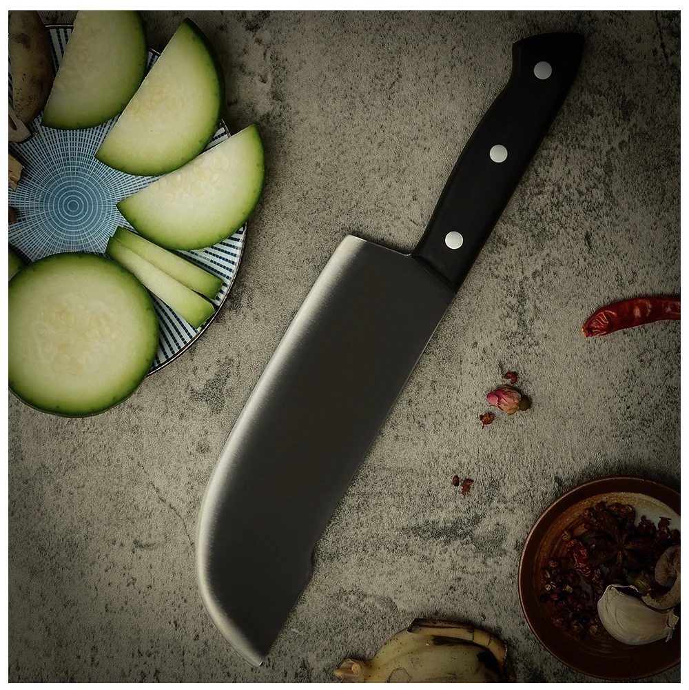 XYj 8'' inch Chef Slicing Knife Kitchen Stainless Steel Full Tang Blade Wood Handle Meat Fish Filleting Sword Hang Hole | Дом и сад