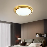 gold simple led ceiling light for dining living bedroom kitchen ceiling lamp modern nordic round romantic indoor deco fixtures