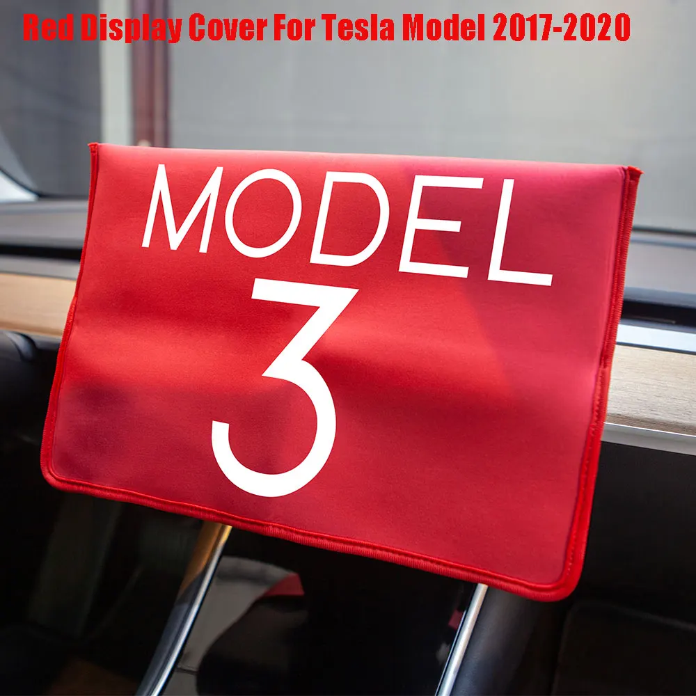 Для Tesla Model 3 2017 2020 аксессуары красная крышка дисплея рукав без шнуровки Защита от