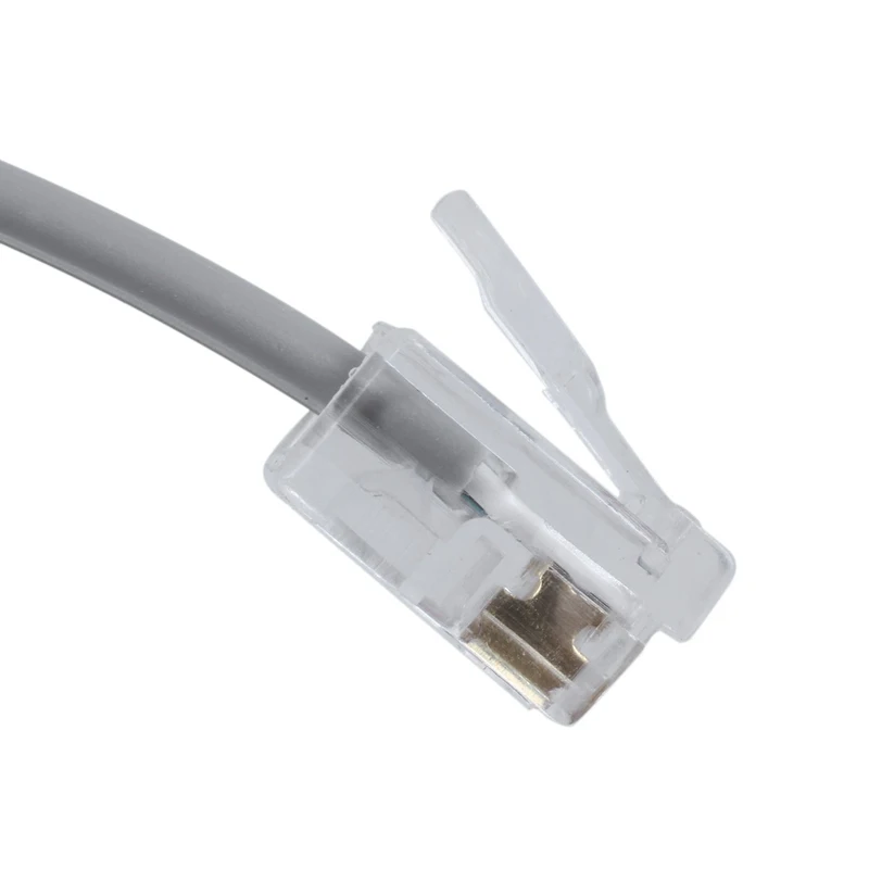 Серый пластиковый лапша 6P6C RJ11 M/M плоский телефонный кабель 5 м 16 футов|Кабели VGA| |