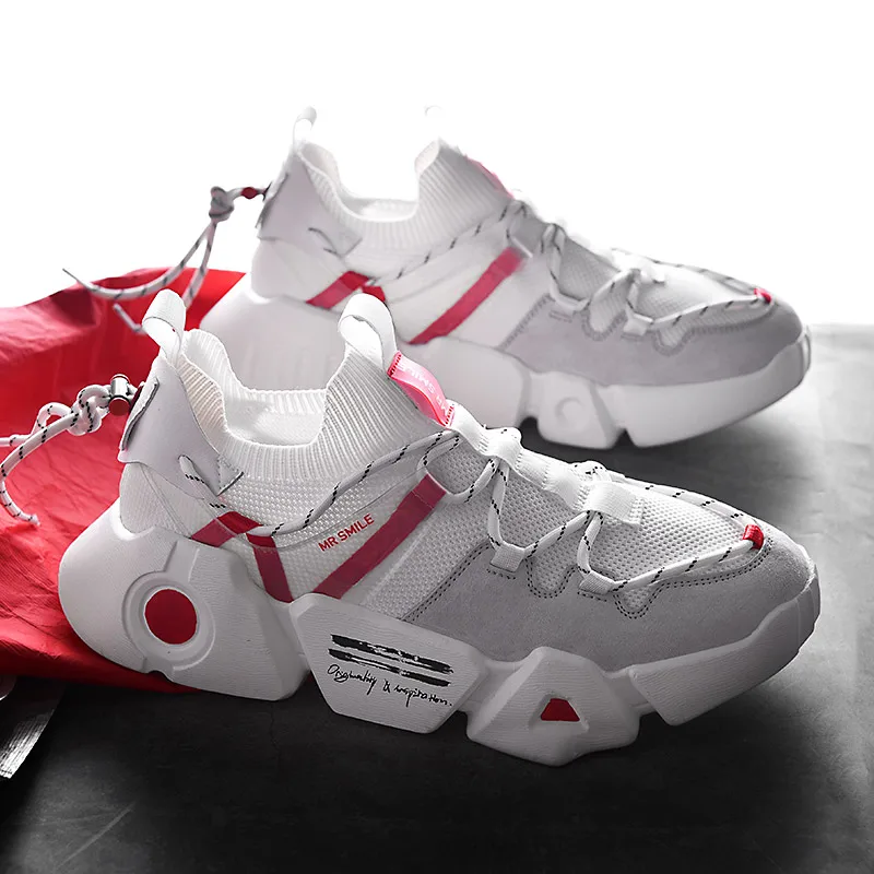 

Summer Men Shoes Mens Shoes Comfortable Trainers Men Hip Hop Men's Sneakers Trendy Man Summer 2018 Korean White