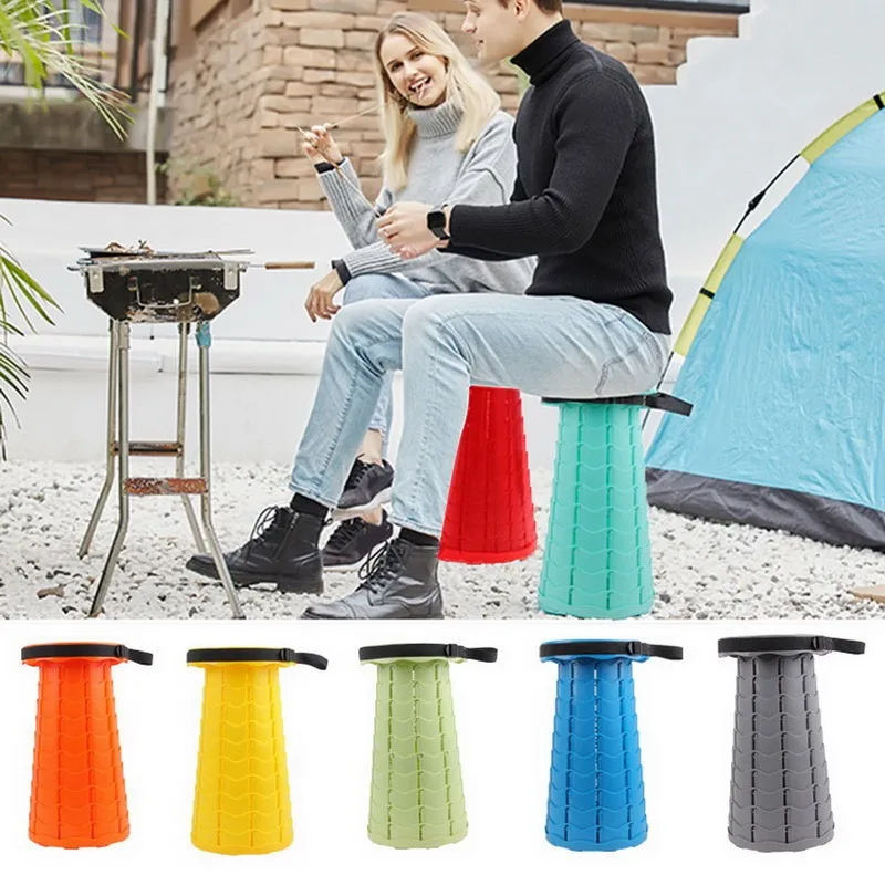 

Retractable Stool Folding Chiar Portable Stool Folding Chair Stretching Home Camping Hiking Convenient Fishing Mini Chair