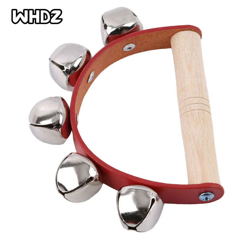 

Baby Kids Wooden Handle Bells Jingle Shaker Sensory Rattle Instrument Toys Kids Musical Toys Gift